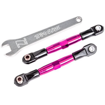 Traxxas ojnička přední stavitelná hliníková růžově eloxovaná (2) (pro Drag Slash)