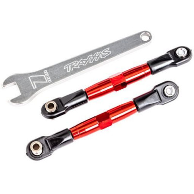 Traxxas ojnička přední stavitelná hliníková červeně eloxovaná (2) (pro Drag Slash)