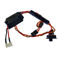 Pótalkatrész RC modell repülőgéphez E-flite Night Radian 2.0m: LED világítás vezérlőegység kapcsolóval. A 3S Lipol akkumulátor kiegyensúlyozó csatlakozójához csatlakozik.