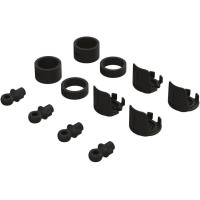 Pótalkatrész RC modellautókhoz Arrma 4S: lengéscsillapító műanyag részei.