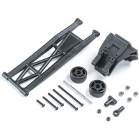 Pótalkatrész RC modell autóhoz Losi 22S Drag: wheelie support kerekek komplett.