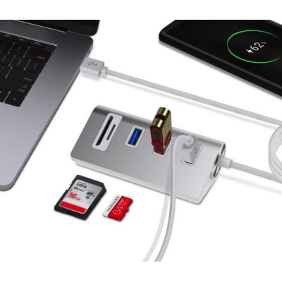 5in1 Aluminum Alloy Docking Station / Card Reader (USB 3.0)