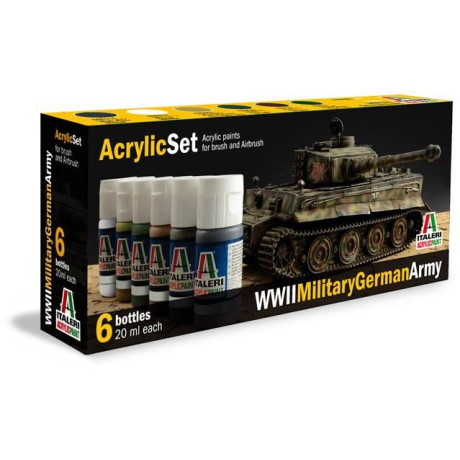 Sada akrylových barev 433AP - WWII Military German Army 6 ks