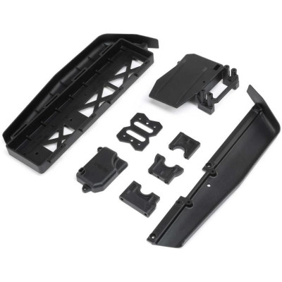 TLE lože baterií, držák centrálního diferenciálu, lože serva: 8XE 2.0