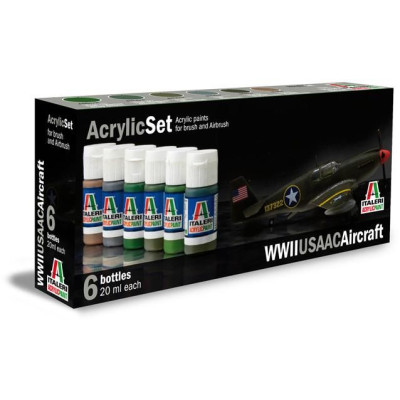 Sada akrylových barev 438AP - WWII USAAC AIRCRAFT 6 ks