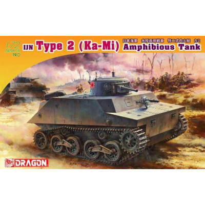 Model Kit tank 7435 - IJN TYPE 2 (Ka-Mi) AMPHIBIOUS TANK COMBAT VERSION (1:72)
