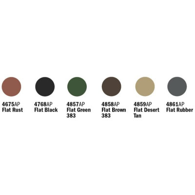 Sada akrylových barev 442AP - MODERN MILITARY VEHICLES (U.S./N.A.T.O.) 6 ks