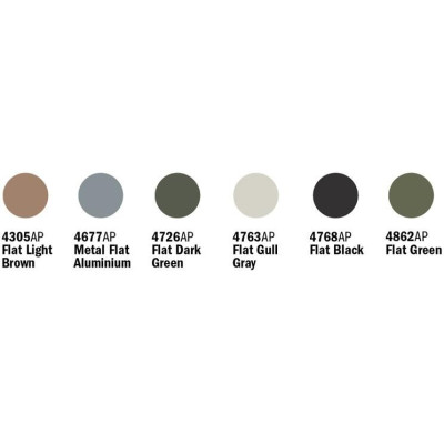 Sada akrylových barev 443AP - U.S.A.F. VIETNAM WAR 6 ks