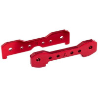 Pótalkatrész RC modellautóhoz Traxxas Sledge 1:8 4WD: piros eloxált alumínium első karcsap csatlakozó.