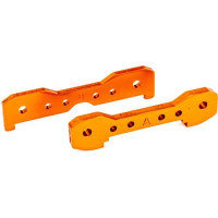 Pótalkatrész RC modellautóhoz Traxxas Sledge 1:8 4WD: első karcsap csatlakozó alumínium narancssárga eloxált.