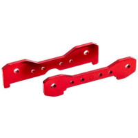 Pótalkatrész Traxxas Sledge RC modellautóhoz: piros eloxált alumínium hátsó karcsap csatlakozó.