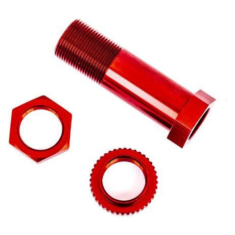 Traxxas díly servo saveru hliníkové červeně eloxované