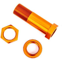 Pótalkatrész RC modellautóhoz Traxxas Sledge: szervo saver alkatrészek alumínium narancssárga eloxált.