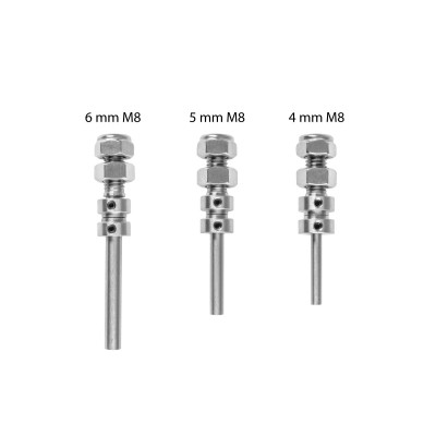 Hřídel kola 4mm M8 (2ks)