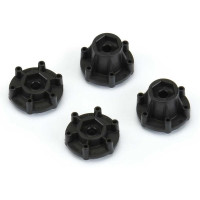 Pro-Line műanyag tárcsaadapter 6x30mm H12-re (2x keskeny, 2x széles). A csomag tartalmaz egy pár keskeny 12mm-es hatlapot, egy pár széles 12mm-es hatlapot a 6x30-as kerekekhez. Nagy szilárdságú és tartós fekete DuPont nylon anyagból készülnek.