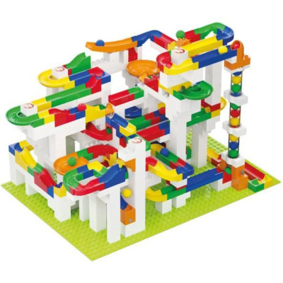 HUBELINO Kuličková dráha - set s kostkami Mega 585 dílků