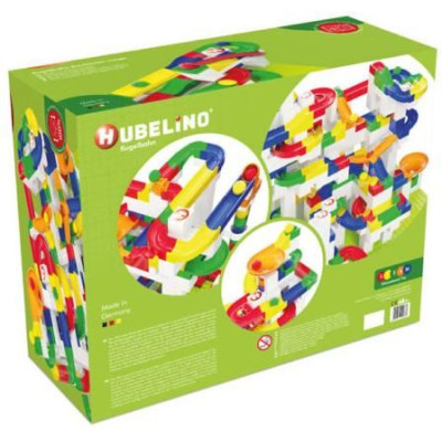 HUBELINO Kuličková dráha - set s kostkami Mega 585 dílků