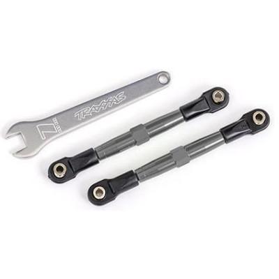 Traxxas ojnička přední stavitelná hliníková šedě eloxovaná (2) (pro Drag Slash)