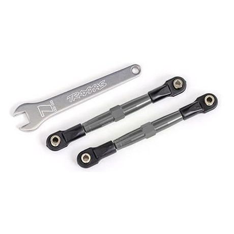 Traxxas ojnička přední stavitelná hliníková šedě eloxovaná (2) (pro Drag Slash)