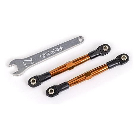 Traxxas ojnička přední stavitelná hliníková oranžově eloxovaná (2) (pro Drag Slash)