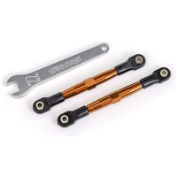 Tuning alkatrész - Traxxas első állítható alumínium első összekötő rúd narancssárga eloxált (2 db) (Drag Slash-hez).