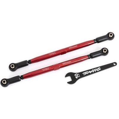 Traxxas spojovačka řízení hliníková červená (2) (pro NO7895)