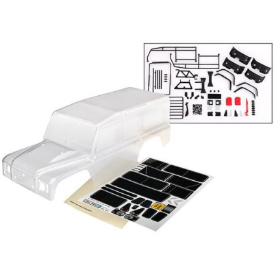 Traxxas karosérie Land Rover Defender kompletní čirá