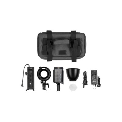 Nanlite Forza 60B s držákem baterií a Bowens adaptérem