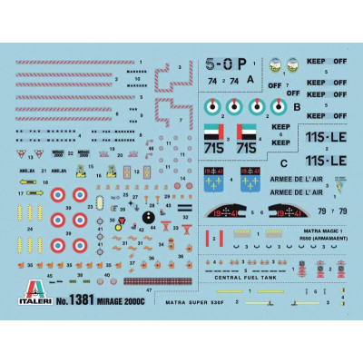 Model Kit letadlo 1381 - MIRAGE 2000 (1:72)