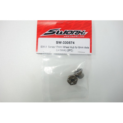 SWORKz hliníkové uanšeče kol 17mm pro 6mm osu, 2 ks.