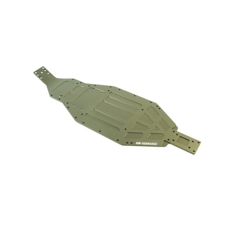 SWORKz 1/10 S12-2 hliníkové šasi "Intensify", tvrzené, 1 ks.