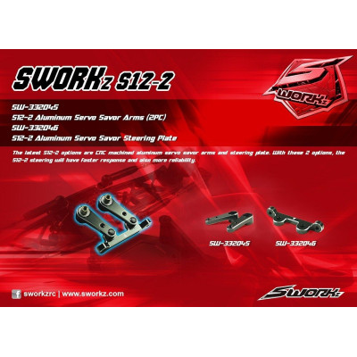 SWORKz černá hliníková spojovací tyč řízení, 1 ks.