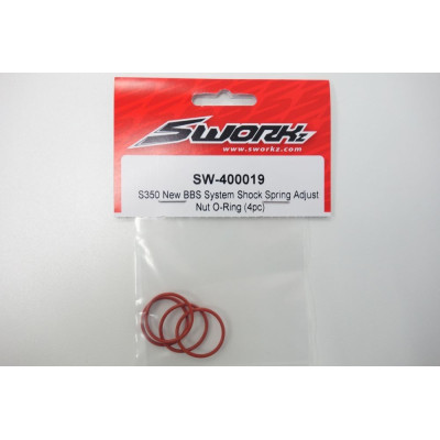 SWORKz O-kroužky pro hliníkové nastavitelné kroužky BBS Olejových tlumičů, 4 ks.