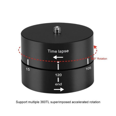 360 Degree-Rotation Adapter with 120 Minutes Time-Lapse for Action Cameras