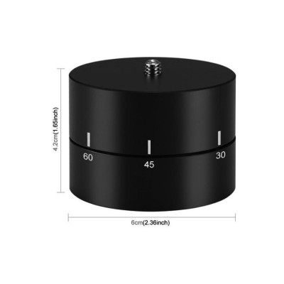 360 Degree-Rotation Adapter with 120 Minutes Time-Lapse for Action Cameras