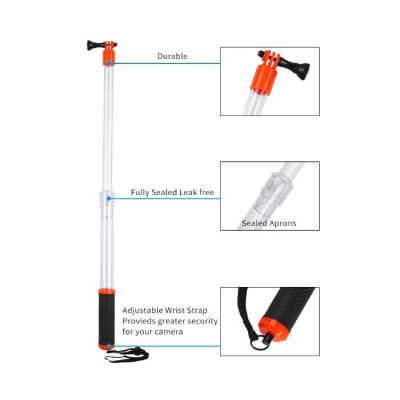 Water-proof Extension Rod for Action Cameras