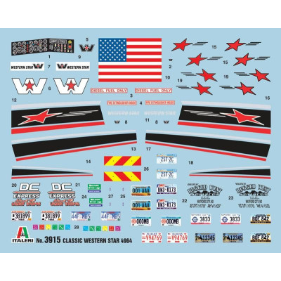 Model Kit truck 3915 - CLASSIC WESTERN STAR (1:24)