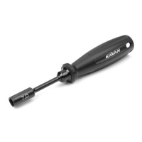 KAVAN dugókulcskulcs ergonomikus, csúszásmentes és nagyon könnyű műanyag fogantyúval. A kulcs mérete az alumínium fogantyúbetéten van jelölve.