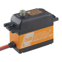Digitális HiVolt standard szervó Brushless (AC) motorral és fém fogaskerékkel, 2x golyóscsapágy, 5,0/7,0/10kg 6,0/7,4/8,4V-on és 0,045/0,032/0,028s 6,0/7,4/8,4V-on, súly 66,0g, 40,3x20,2x38,5mm. Működési feszültség 4,8 - 8,4V.