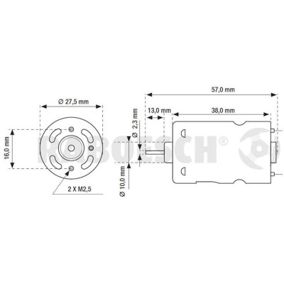 Raboesch motor stejnosměrný Blue RM-410 7.2V