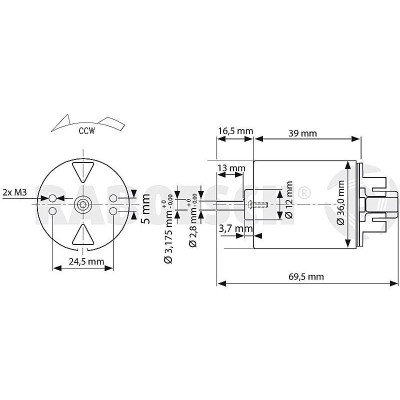 Raboesch motor stejnosměrný Blue RM-510 TRQ 7.2V