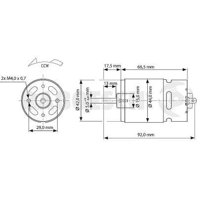 Raboesch motor stejnosměrný Blue RM-720 BB Turbo 9.6V