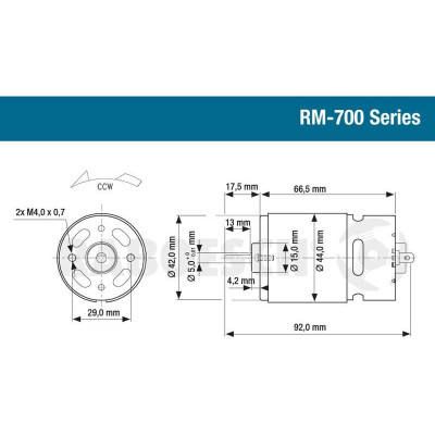 Raboesch motor stejnosměrný Blue RM-730 TRQ 12V