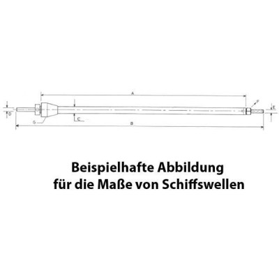 Raboesch lodní hřídel komplet 270mm M3x11mm