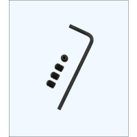 Állítócsavar (csiga) M3x4 - 4 db, inbuszkulccsal együtt.