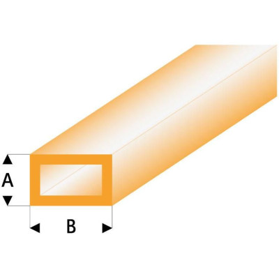 Raboesch profil ASA trubka čtyřhranná transparentní oranžová 3x6x330mm (5)