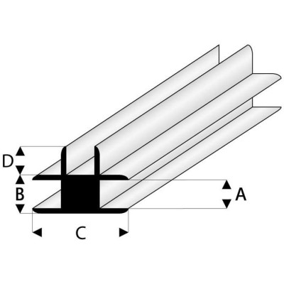 Raboesch profil ASA spojovací T 2x1000mm