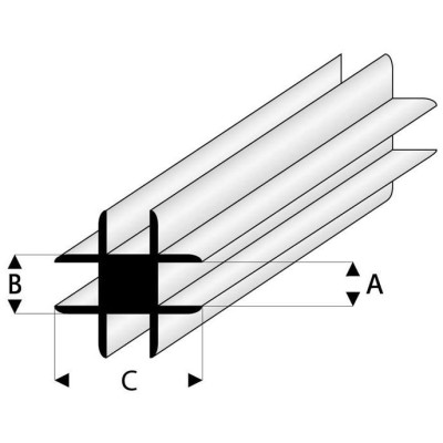 Raboesch profil ASA spojovací křížový 2x330mm (5)