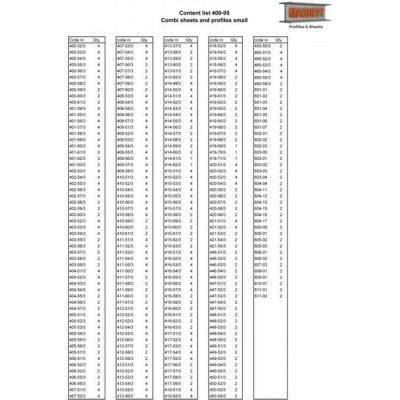 Raboesch prodejní displej s 330mm profily a deskami