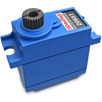 Mikro szervó Traxxas 2065T. Nylon fogaskerekek fém fő középső fogaskerékkel. Nyomaték 2,5 kg.cm, sebesség 0,20 s/60° 6,0 V-on. Méret 12,8 x 22,8 x 23,0 mm. Súly 11 g. Fokozott vízállóság.